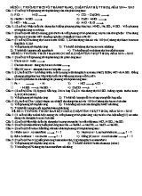 3 Đề kiểm tra 45 phút môn Hóa học Lớp 9 - Năm học 2014-2015